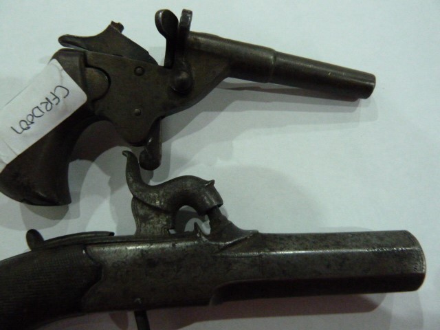 Early 20th century German pocket pistol by Anschutz, marked 'JGA DRGM' and a percussion cap pocket - Image 7 of 7