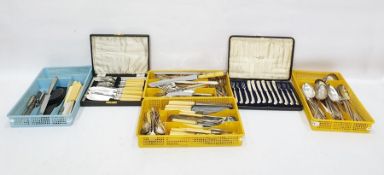 Large quantity of assorted cutlery including a silver plated Mappin & Webb flatware service