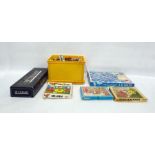 Box of assorted children's toys and games to include The Simpsons 3D chess, Mr Men puzzle, Mr Tickle