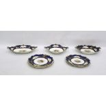 Coalport porcelain part dessert service, pattern No.2308, six pieces,  viz:- three variously