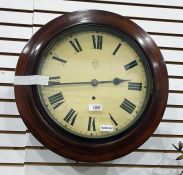 Early 20th century wall clock, the circular painted dial with Roman numerals and inscribed for '