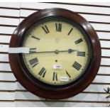 Early 20th century wall clock, the circular painted dial with Roman numerals and inscribed for '