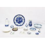 Quantity of Delft blue and white ware, Poole pottery limited edition plate and other decorative