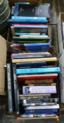 Quantity of books on interior decoration, collecting, Gloucestershire, etc (2 boxes)