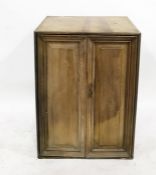 Two-door mahogany cupboard, the interior with two drawers under, 61.5cm