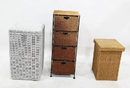 Two laundry baskets and a nest of four drawers (3)