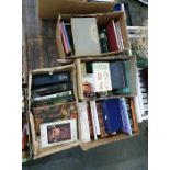 Large quantity of books on cookery including Delia Smith, Robert Carrier, L'Escoffier, etc (4 boxes)
