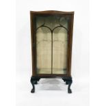 Early 20th century mahogany astragal-glazed display cabinet, the whole raised upon cabriole