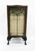 Early 20th century mahogany astragal-glazed display cabinet, the whole raised upon cabriole