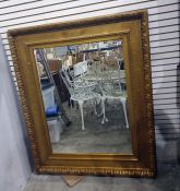 Rectangular wall mirror with gilt moulded frame, 115cm x 141cm