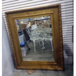 Rectangular wall mirror with gilt moulded frame, 115cm x 141cm