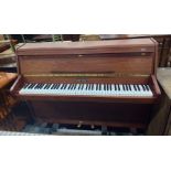 Zender mahogany-cased upright piano