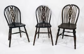 Set of six 20th century wheelback dining chairs (6)