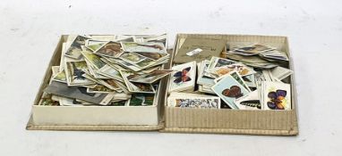 Quantity of cigarette trade cards, etc (2 small boxes)