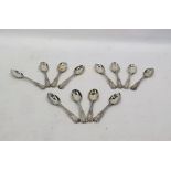 12 Kings pattern silver teaspoons, 13.1 troy oz