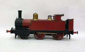 Tinplate electric model tank engine, maker unknown, 4,2,0, marked 'Brecon & Merthyr Railway Company'