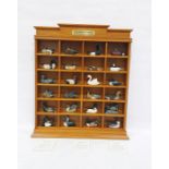 The Wildfowl Showcase by Danbury Mint, comprising 24 models of different birds, in display case