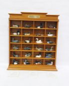 The Wildfowl Showcase by Danbury Mint, comprising 24 models of different birds, in display case