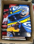 Quantity of books on motor racing including Formula One Yearbook 2006, 2007, 2005, etc and other