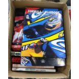 Quantity of books on motor racing including Formula One Yearbook 2006, 2007, 2005, etc and other