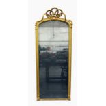 19th century gilt framed mirror with elaborate ropework decoration surmount and moulded frame The