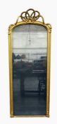 19th century gilt framed mirror with elaborate ropework decoration surmount and moulded frame The