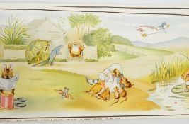 Beatrix Potter colour prints featuring Peter Rabbit, 1952 Frederick Warner & Co Ltd, printed in GB