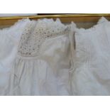 Four Victorian nightdresses, three pairs of Victorian pantaloons and two petticoats (1 box)
