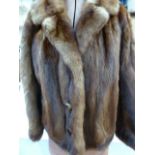 Vintage brown short mink jacket