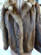 Vintage brown short mink jacket