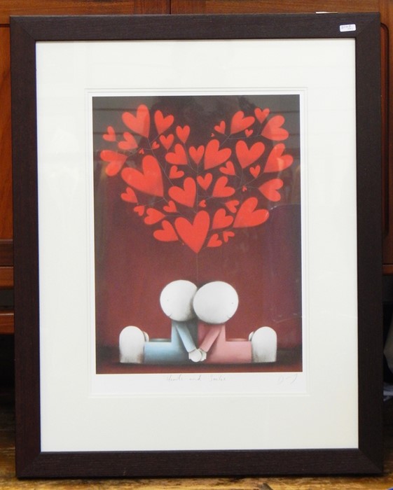 After Doug Hyde (b.1972) Giclee on paper  "Hearts and Smiles", signed in pencil lower right and - Image 2 of 2