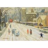 Alec Wellington  Oil on board  "Aberdeen Park 1963", signed lower left, bears City of London Art