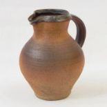 Muchelney pottery stoneware jug with impressed mark 22.5 cm tall