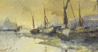 Gerald Philips (20th century) Oil on board "St Ives", signed lower left, 39cm x 65cm