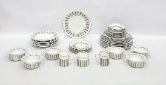 Quantity of Susie Cooper 'Persia' pattern porcelain dinnerware to include 18 plates in three