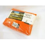 Two unused Witney wool blankets in original package, orange (2)