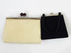 Various evening bags, clutch bags, etc, made by Dents and a black vanity case (1 box)