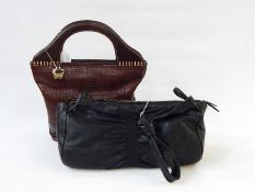 Large quantity of leather handbags, many made by Dents and dust bags (2 boxes)