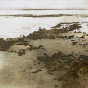 Tessa Beaver  Artists proof etching "Outgoing Tide", signed in pencil lower right, 39cm x 39cm