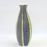 Poole pattern PLT vase, shouldered and ovoid, 27 cms high