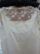 Two vintage nightdresses, one labelled 'Ralph Montenero for Blanche', both lace trimmed (2)