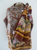 Valentino vintage patterned jumper, circa 1980's with a large matching scarf, both labelled '