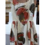 1950's/60's cotton sundress with watermelon design labelled Polly Peck, a shift dress and a black