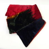 Ferragamo silk, velvet and viscose multi-coloured scarf shawl, labelled 'Salvatore Ferragamo'