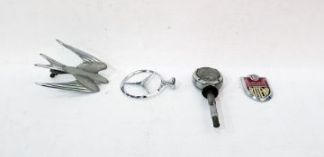 Wilmot Breedon Ltd temperature gauge, English Electric RITEMP car badge, Mercedes car badge and