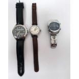 Memostar alarm 1970's wristwatch with strap and two other watches (3)