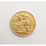 Gold full sovereign dated 1913