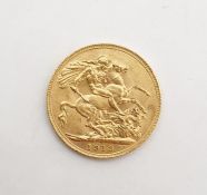 Gold full sovereign dated 1913