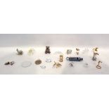 Assorted miniature glass ornaments to include examples by Swarovski, etc