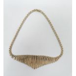 LOT WITHDRAWN 9ct gold fringe necklace, approx 29.1g